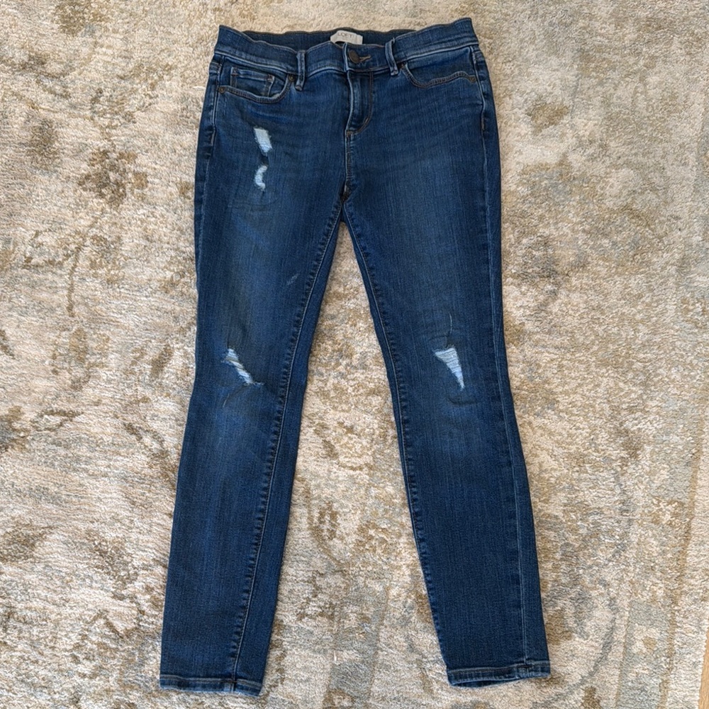 LOFT Women's SKINNY Blue Jeans 4P